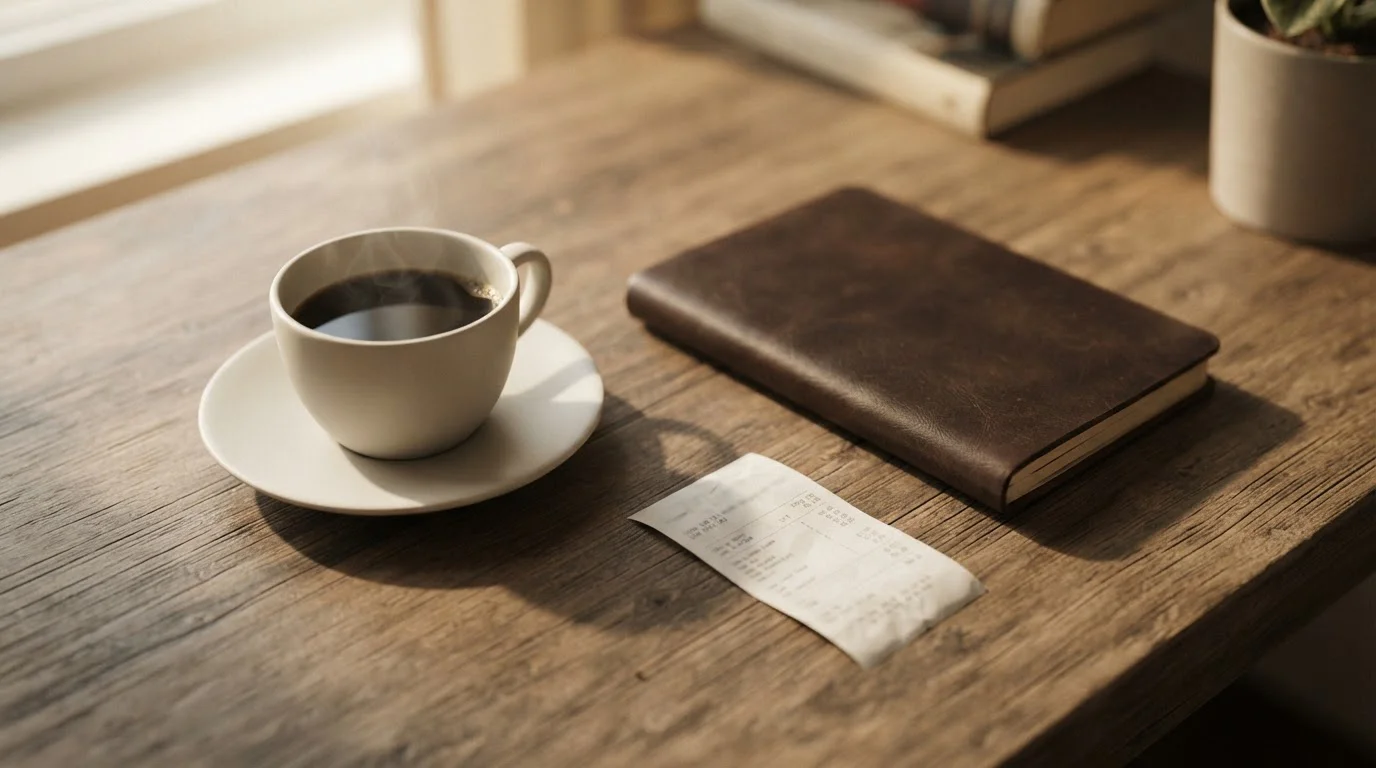 Minimalistische Darstellung einer symbolischen 1-Euro-Wette auf einem neutralen Tisch