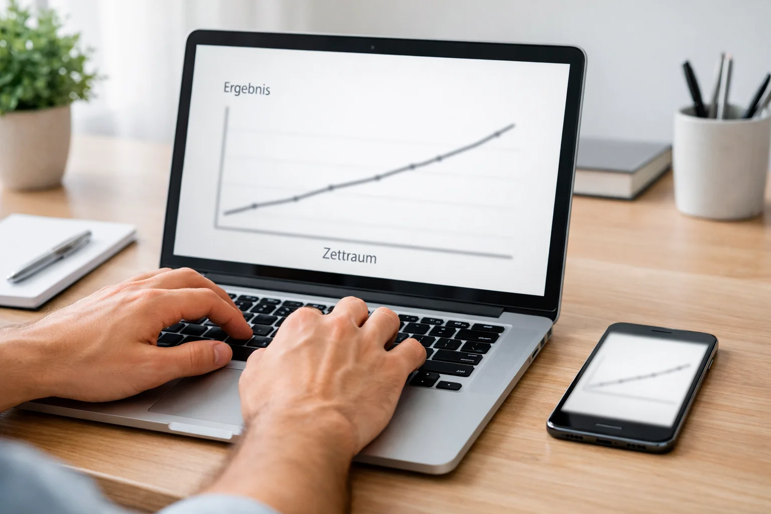 Langfristige Performance-Verfolgung mit Aufw&auml;rtstrend-Grafik