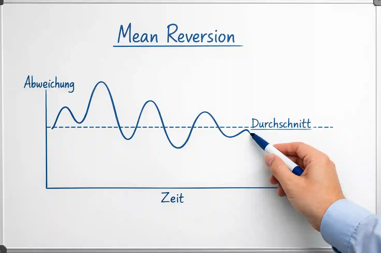 Grafische Darstellung der Regression zum Mittelwert mit Formkurve