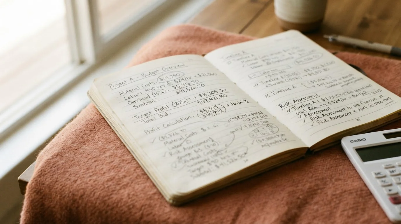 Notizblock mit handschriftlichen Berechnungen zu Wettsteuer und Umsatzbedingungen