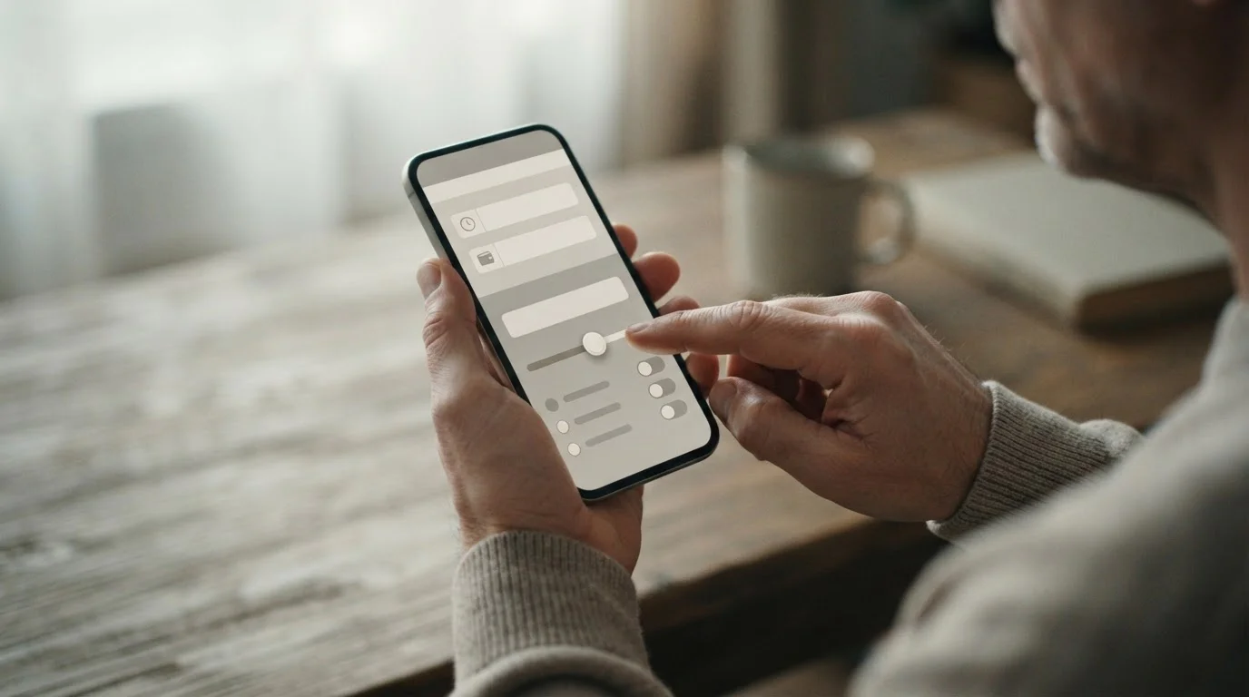 Person setzt Einzahlungslimit in Wett-App